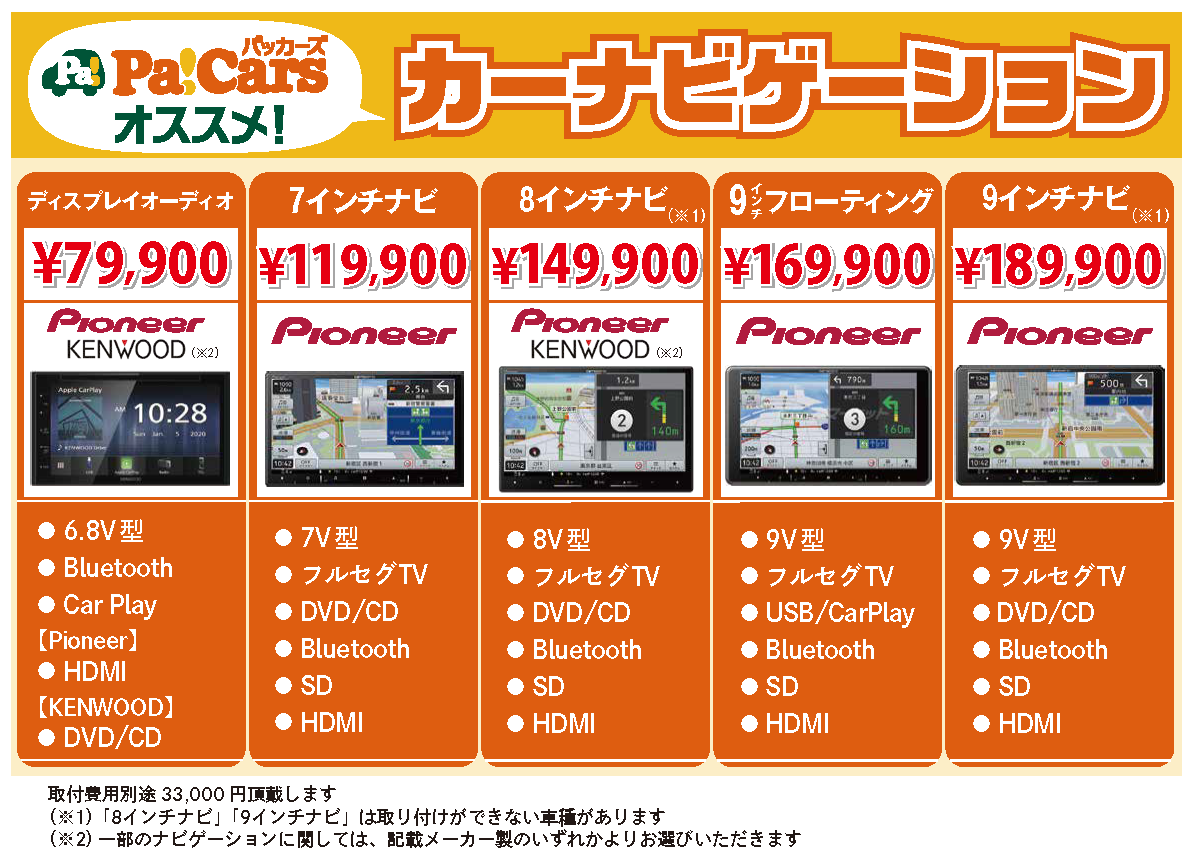 当社おすすめナビ一覧